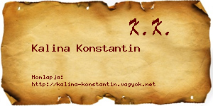 Kalina Konstantin névjegykártya