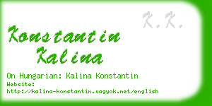 konstantin kalina business card